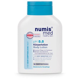 numis med Body Lotion pH 5.5 - Skin Soothing Body Lotion for Very Sensitive & Sensitive Skin - Vegan Skin Care without Silicones, Parabens & Mineral Oil - Lotion (1 x 200 ml)