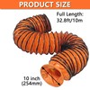 32FT Ducting Hose 10 Inch PVC Flexible Duct Hosing with