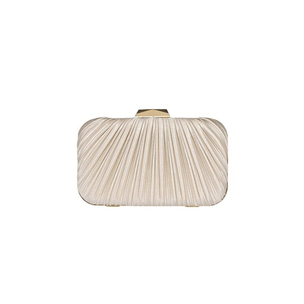 QWINEE Women's Shell Shaped Clutch Purse Ruched Mini Crossbody Bag