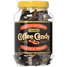 Bali's Best Coffee Candy, 1 Pound Jar, Individually Wrapped Hard Candy, Made with Real Sumatran Coffee, Halal