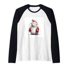 Christmas danish design Polar Bear Winter Raglan Baseball Tee