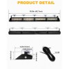 Emergency Dash Strobe Lights 2x16.8 Inch Amber White 48 LED