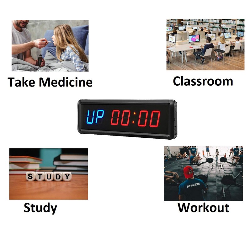 Ledbrigym Gym Timer Clock Digital Interval Tabata Workouts Fitness Wall