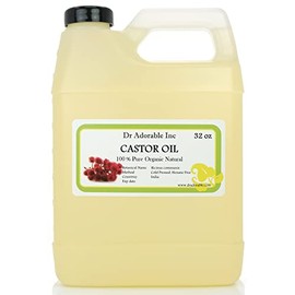 Premium Castor Oil Pure Organic Cold Pressed Virgin 32 Oz/ 1 Quart / 2 LB