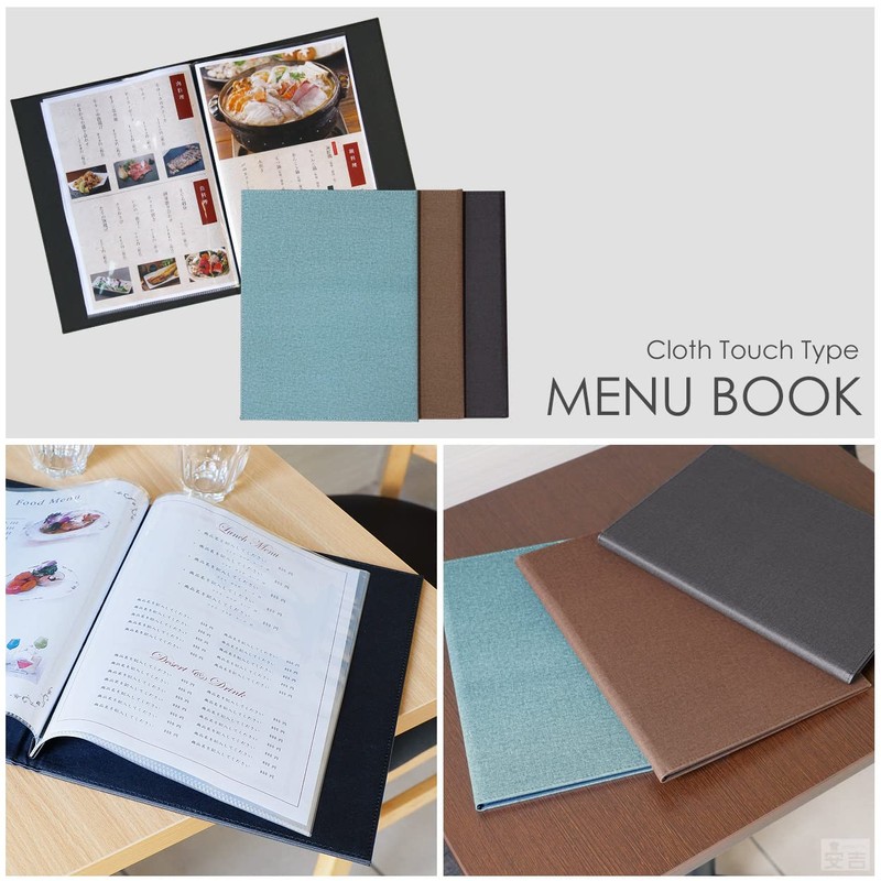 Menu Book Hardcover 12 Pages (6 Sheets 12 Sides) A4