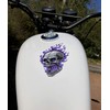 Flaming Skull Motorcycle Tank Fender Fork Decals 6 pc Set