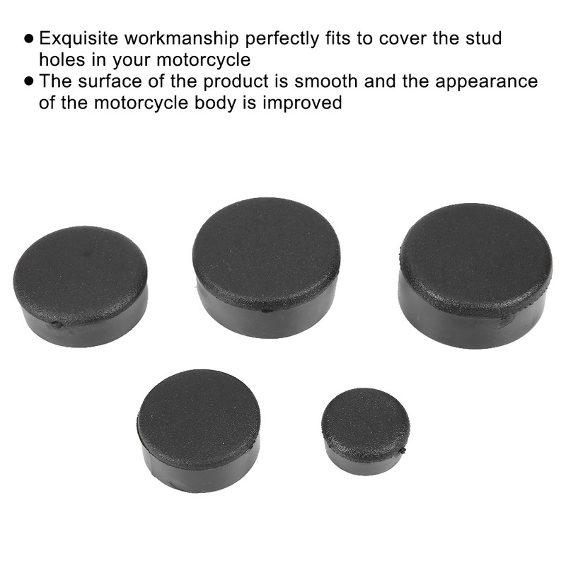 5PCS Motorcycle Frame Hole Cover Caps Plug Kit Decor for