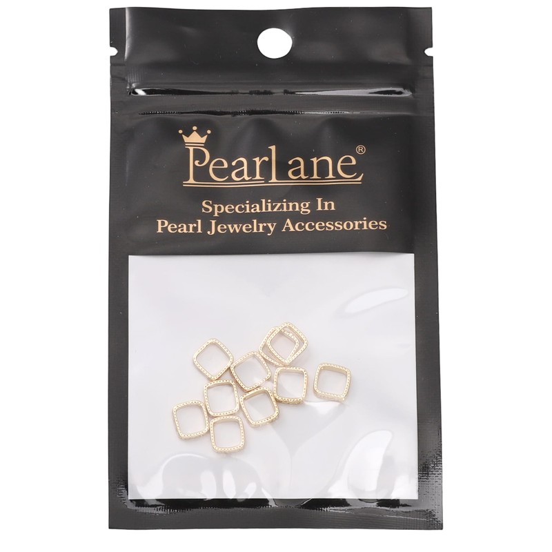 18K Real Gold Plated Non-Tarnish Double Hole Linking Rings 9.5x9.5mm