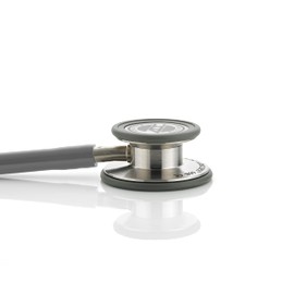 ADC Adscope 608 Convertible Clinician Stethoscope with Tunable AFD Technology, Adult Diaphragm and Adult Bell or Pediatric Diaphragm, 31 inch Length, Gray