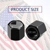 GKmow Pack-4 Car Wheel Tire Valve Stem Caps, Black and