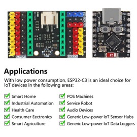 AITRIP 2 Sets ESP32-C3 MINI Development Board ESP32 Super Mini Development Board ESP32-C3 Development Board WiFi Bluetooth with Expansion Board for Arduino
