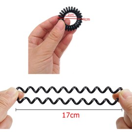 JZK 12 x Spiral hair ties, phone cord hair ties plastic elastic coil hair bands stretchy elastic bands for hair for girls and women