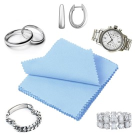 Silver Polishing Cloth, Silver Polishing Cloth, Dirt Remover, 7.9 x 7.9 inches (20 x 20 cm), Metal Polishing Cloth, Precious Metals, Rings, Musical Instruments, Silver Products, Set of 10, Ultra fine