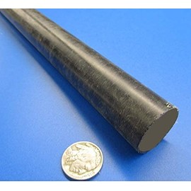 Black Nylon Extruded Round Rod 1.125" (1-1/8") x 4 Ft Length 1 pc