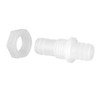 Quickun 1/2" Hose Barb Thru-Bulk Bulkhead Fitting Plastic Hex Straight