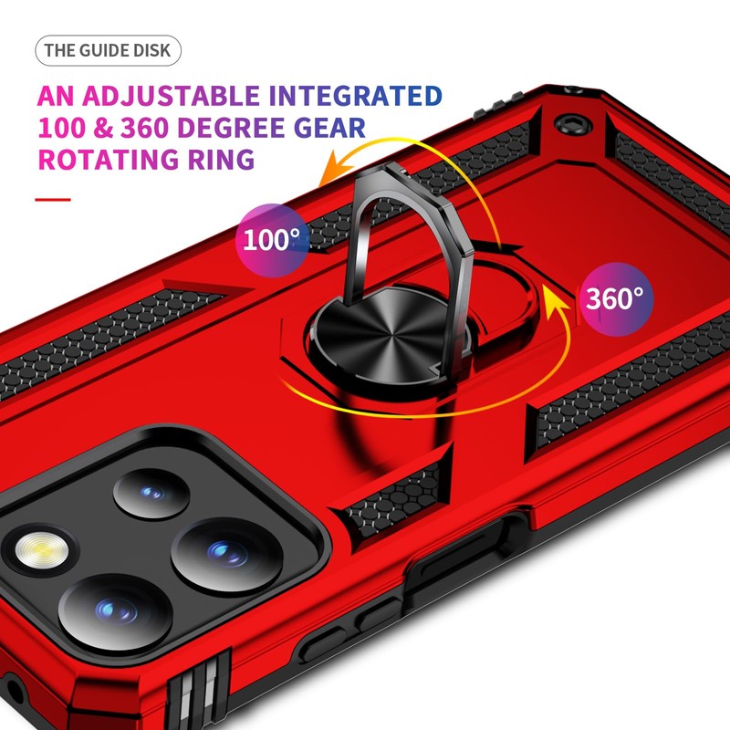 Korecase Kickstand Case for Moto G Play 2026/G 2026, 6.7-inch,Red