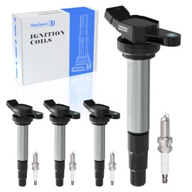 MaySpare UF596 Ignition Coil Pack and 93501 Iridium Spark Plugs compatible with Toyota CT200h Corolla Matrix Prius Plug-in Prius V Lexus CT200h Scion xD 1.8L L4,Sets of 4