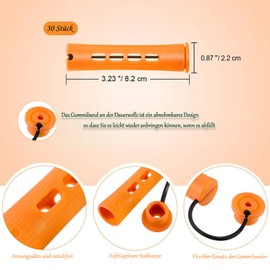 Perm Rollers Large 30 Pieces Curlers Perm Set Long Hair Curler Hair Rollers for Natural Long Short Hair Styling DIY Tool (Orange, 30 Pieces)