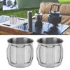 Outdoor Water Cup Foldable Handle Portable 304 Stainless Steel Mug