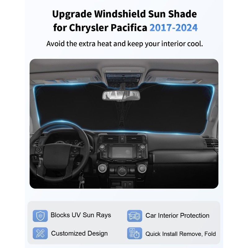 Sun Shade Windshield Sunshade for Pacifica Accessories Window Sun Shield