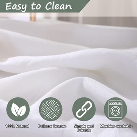 Simple&Opulence Textured Tablecloth 100% Linen Table Cloth, Kitchen Dinning Tabletop Decoration,for Outdoor and Indoor Use(Round White,60")