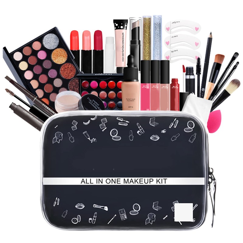 27Pcs Professional Makeup Set Portable Travel Makeup Storage Box Gifts