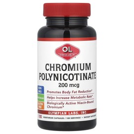 Olympian Labs Chromium Polynicotinate 200mcg Veggie Capsules 100 tablets, 5 pcs / 올림피안랩스 크로뮴 폴리니코티네이트 200mcg 베지캡슐 100정, 5개