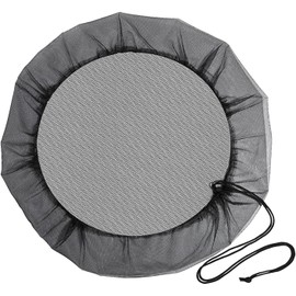 Black Rain Mesh Screen, Rainwater Barrel Debris, Filter for Rain Barrel, Black Rain Water Collection Bucket Netting Cover with Adjustable Drawstring for Prevents Mosquitoes Leaves Debris Rain Barrels