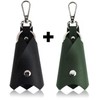 WOO LANDO 2PCS Mens Superhero Bat Faux Leather Key Case