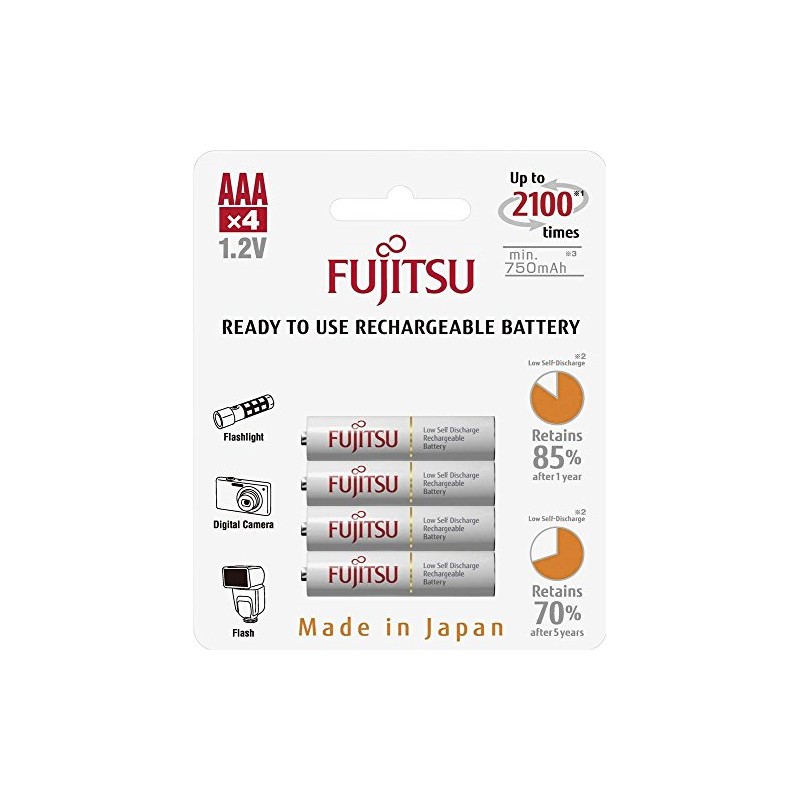 Fujitsu Batteries Fujitsu WHITE R03/AAA 750 mAh - 4 szt