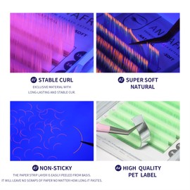 ANNAFRIS Colorful Individual Eyelash UV Neon Colored Lashes Extension,Volume Lash Extension False Eyelashes Colored Faux Mink Lashes(Green,0.07 C 8-15mm Mix)