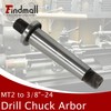 findmall MT MT2 Adapter 2MT Shank To 3/8"-24 Threaded Drill