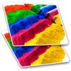 Rectangle Stickers (Set of 2) 10cm - Fun Colourful Powders
