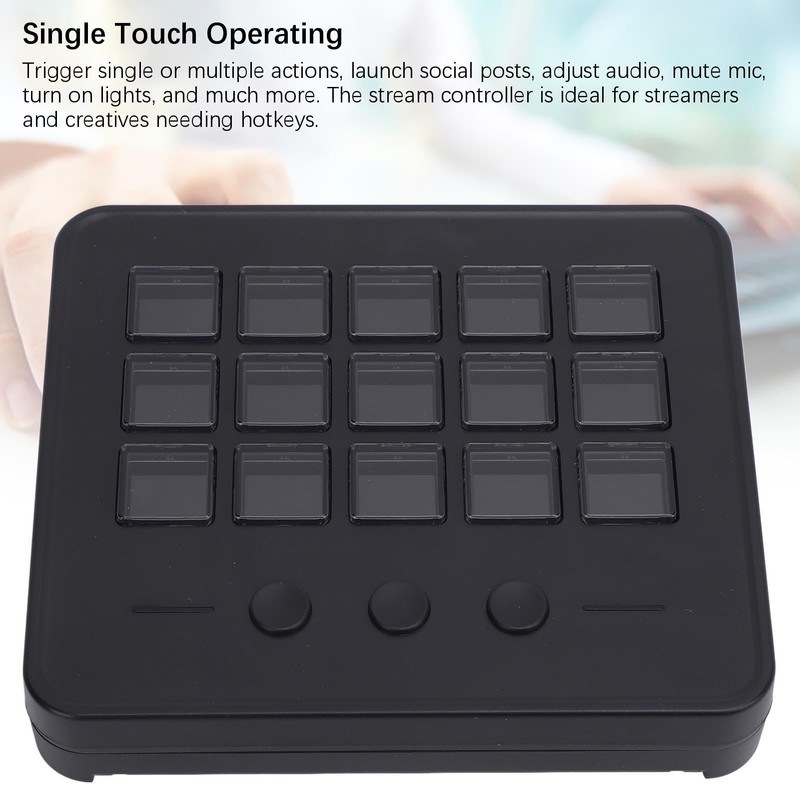 Studio Controller with 15 Customizable LCD Keys – Gaming Macro