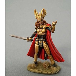 Cocky Female Knight with Sword Dark Sword Miniatures