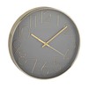 Bloomingville Aureate Hour Wall Clock, Grey and Gold
