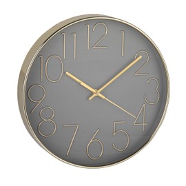 Bloomingville Aureate Hour Wall Clock, Grey and Gold