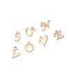 LiQunSweet 26 Pcs Letter A~Z Golden Plated Stainless Steel Alphabet