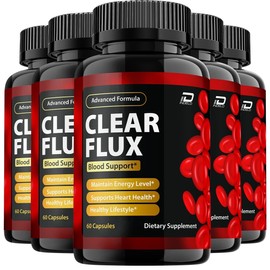 Clear Flux (5 Pack) Clear Flux Capsules - ClearFlux Advanced Supplement, Healthy Levels