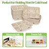 50 Pack 6 Compartment Disposable Paper Plates, Compostable Bagasse School