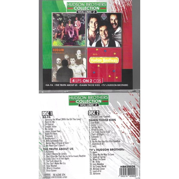 HUDSON BROTHERS BA-FA/TRUTH ABOUT US/DAMN THOSE KIDS/TV'S HUDSON BROS-2 CD/4