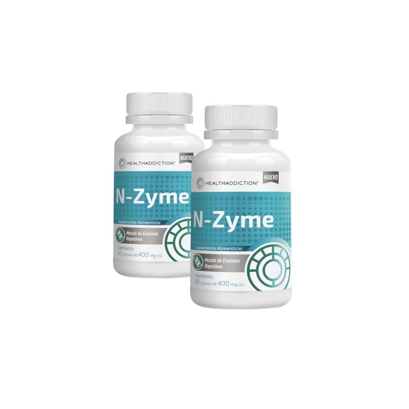 Healthaddiction Pack Enzimas Digestivas Avanzadas Cápsulas 400mg Lactasa Proteasa Amilasa