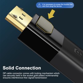 XMUXI 8K Display Port Cable 1.4 (8K@60Hz,4K@144Hz,2K@165Hz,32.4Gbps) DP to DP Cable Ultra High Speed for Laptop PC TV Gaming Monitor (1 Meters)