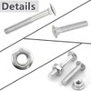 SHUNCHG Pack of 20 Carriage Bolts M5 x 50 Galvanised