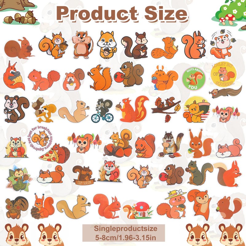 Soulchen 12 Pcs Squirrel Stuffed Animal Plush 4.7 Inch Small