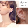 Collar y Aretes Plata de Mujer con Dije Corazón, Joyeria