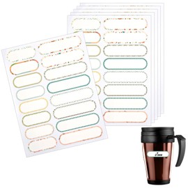 96pcs Waterproof Water Bottle Labels, 2 Sizes Writable Bottle Name Custom Stickers Self-Adhesive Easy to Stick and Peel Name Tags for Food Container, School Daycare Supplies Essential, No Residue