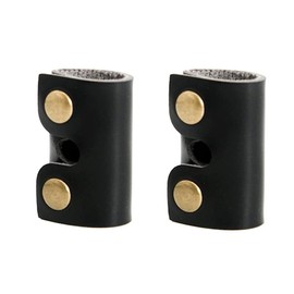 Selxran Leather Safety Razor Cover Travel Case, 2 Pcs Double Edge Razor Head Protecting Sheath, Safety Razor Blade Guard, Shaving Travel Cover Leather Cover Fits Most Safety Razors (Black)