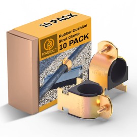 Powrocket Rubber Cushion Strut Clamp 5/8" OD for Mounting Copper Piping,10 Pack Zinc-plated Pipe Strut Clamps for PEX Pipe,CVPC Tubing,Reduces Noise and Vibrations,Heat-Resistant Pipe Clamps