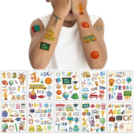 Kids Temporary Tattoos - Funny Safe Washable Fake Tattoos for Boys and Girls School Party Gifts
